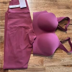 Victoria's Secret Mauve Leggings and Bra Set
